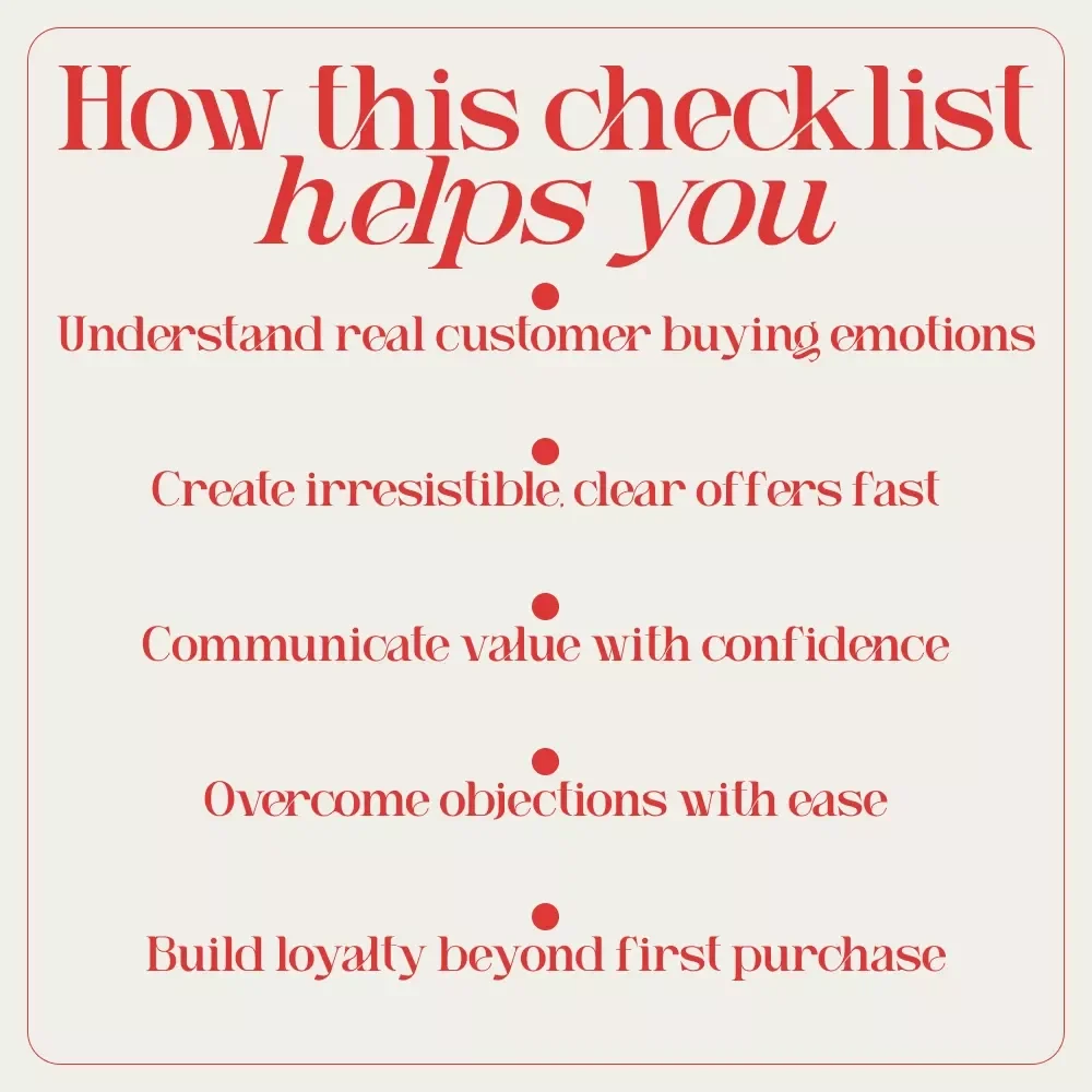 The Ultimate Customer Motivation Checklist: Spark Sales Like a Pro | Digital Marketing Guide for Sales Psychology, Customer Buying Behavior & High-Converting Offers