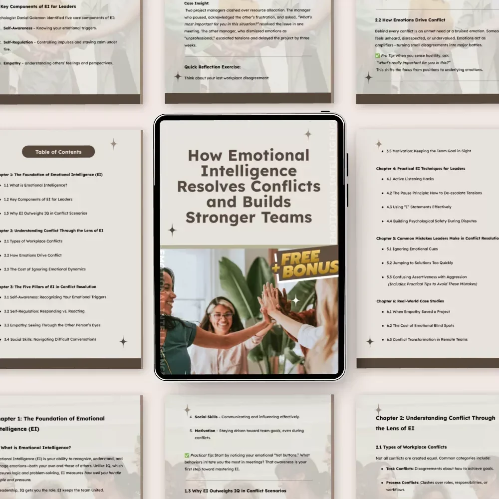 How Emotional Intelligence Resolves Conflicts and Builds Stronger Teams: The Role of Emotional Intelligence in Conflict Resolution for Leaders eBook