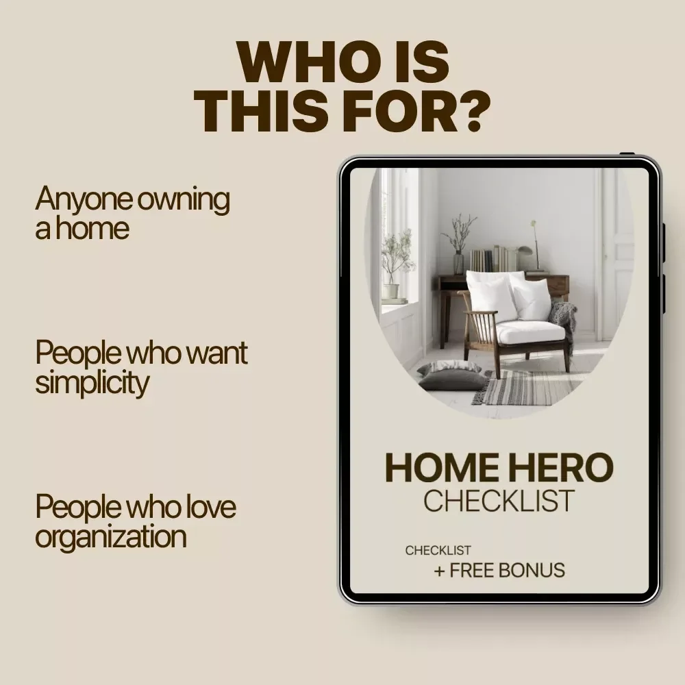 Home Hero Checklist – Seasonal Home Maintenance Checklist by Season | Easy Digital Download for Smarter Homeowners