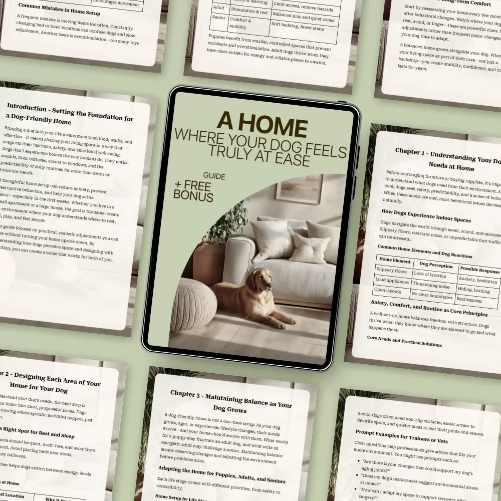 A Home Where Your Dog Feels Truly at Ease – Practical Guide for a Thoughtful Home Setup for Dogs, Calm, Comfort & Everyday Harmony