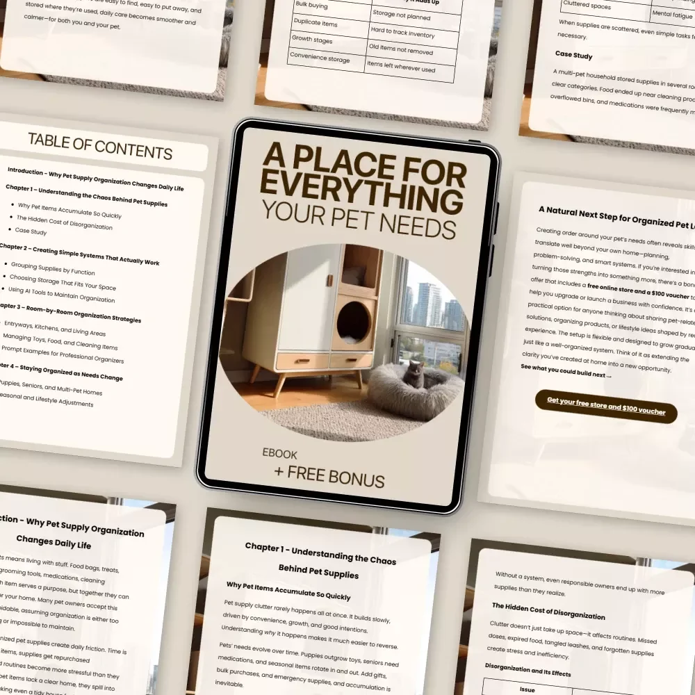 A Place for Everything Your Pet Needs: Organizing Pet Supplies Neatly Made Easy – eBook Download