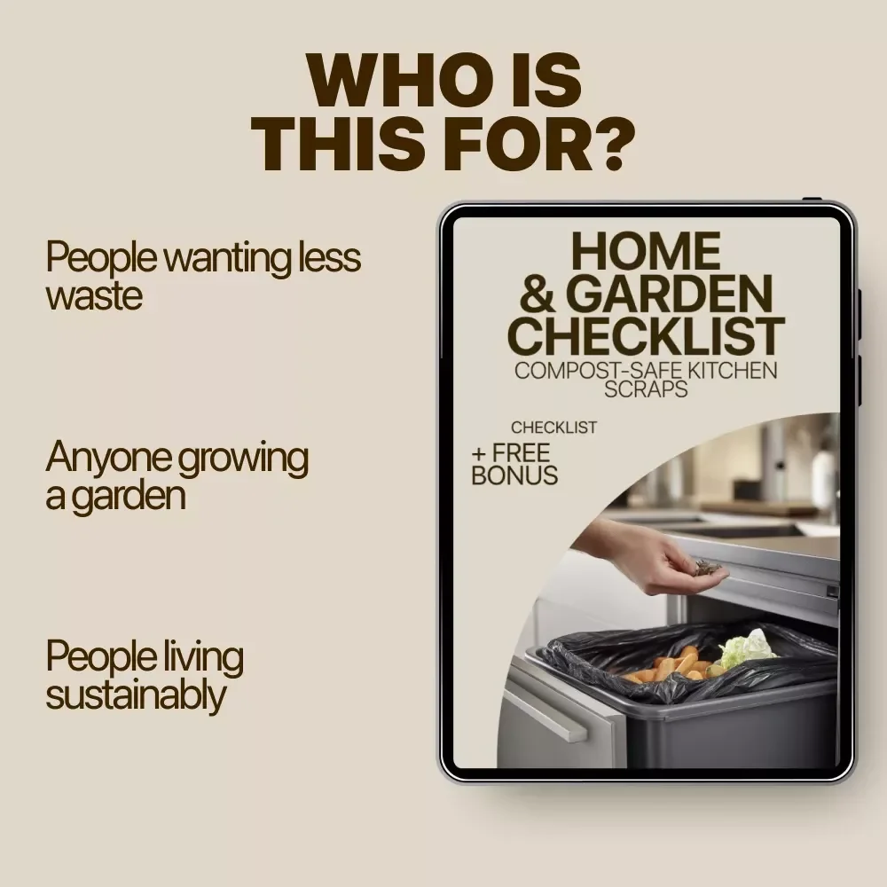 Home & Garden Checklist: Compost-Safe Kitchen Scraps | Easy Composting Guide for Beginners & Sustainable Living