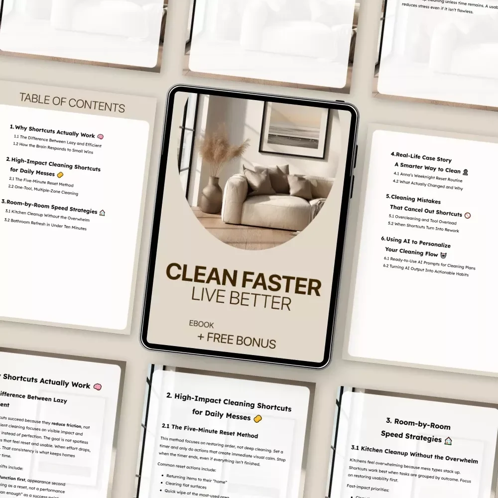 Clean Faster, Live Better | Smart Home Reset eBook | Cleaning Shortcuts That Work for Busy People