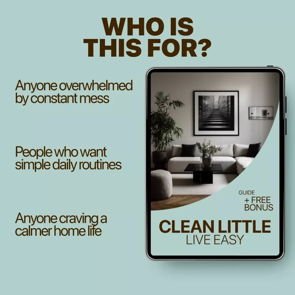 Clean Little, Live Easy – Daily Cleaning Routine Guide, Simple Home Reset Checklist, Small Daily Cleaning Tasks eBook for Busy People