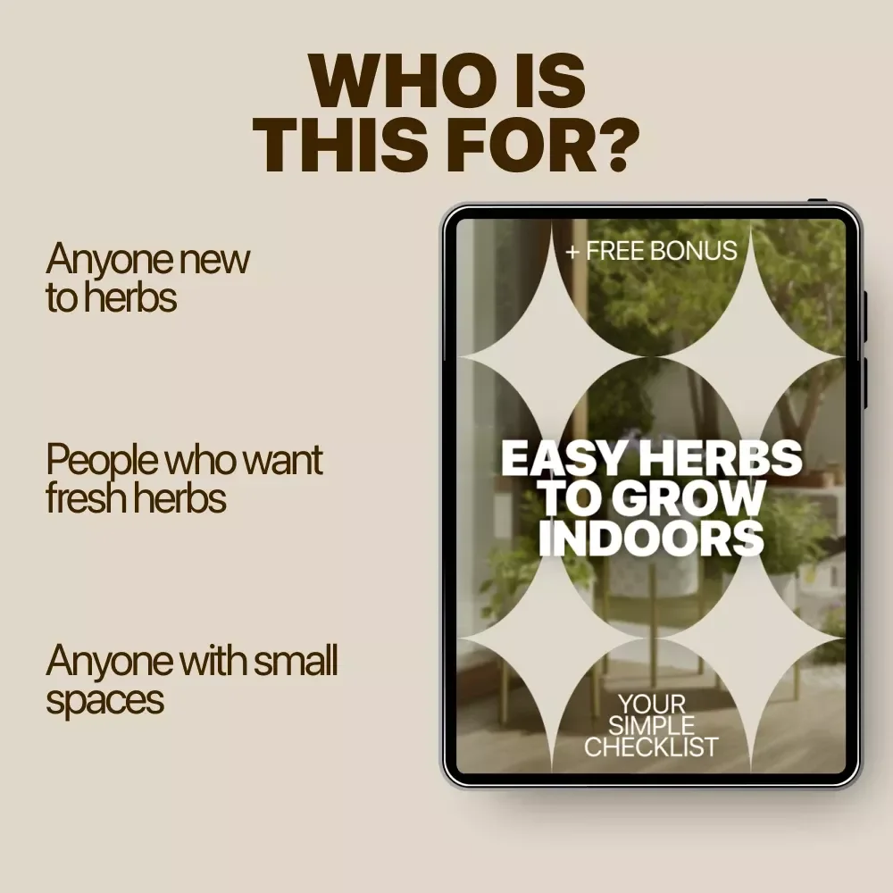 Easy Herbs to Grow Indoors: Your Simple Checklist | Beginner-Friendly Indoor Herb Gardening Guide | Printable Kitchen Herb Checklist