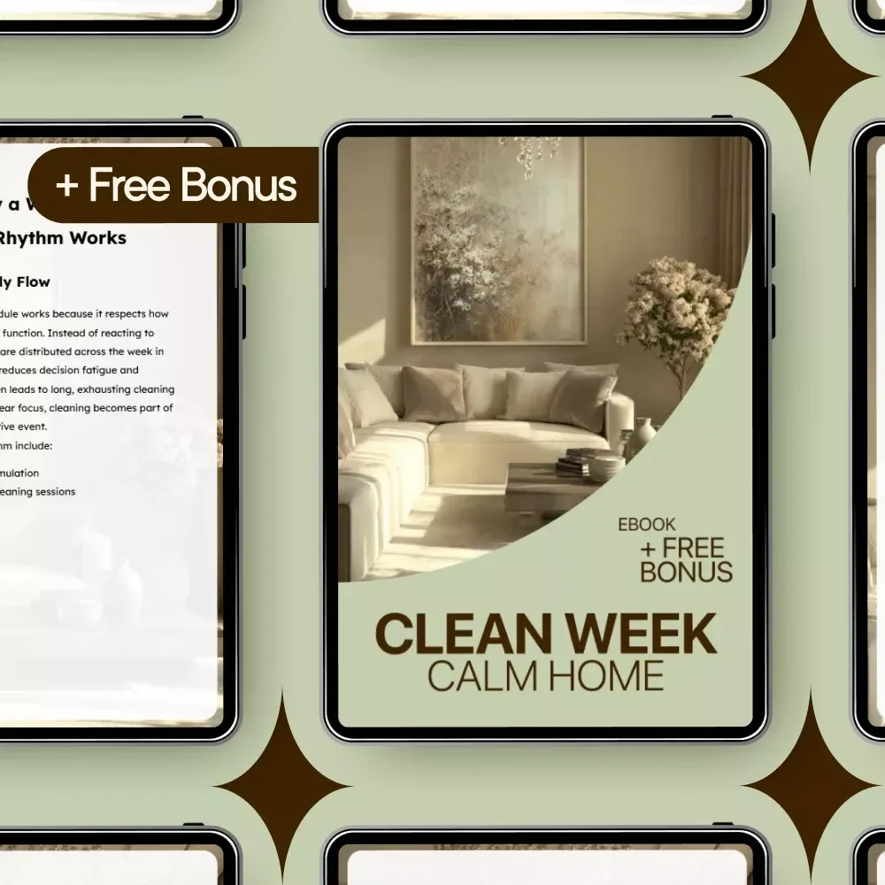 Clean Week, Calm Home: A Weekly Home Cleaning Schedule eBook for Stress-Free Living