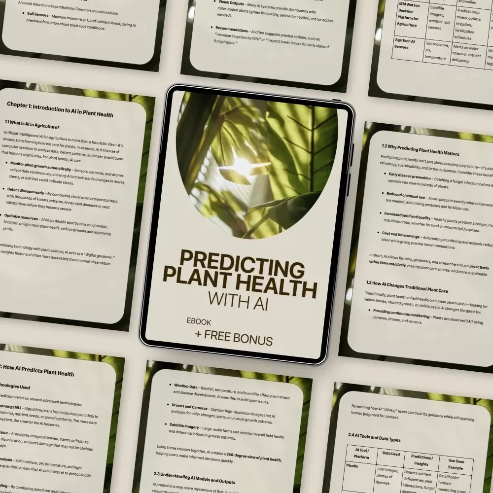 Predicting Plant Health with AI: Smart ai plant health prediction eBook for Farmers, Gardeners & AgTech Innovators