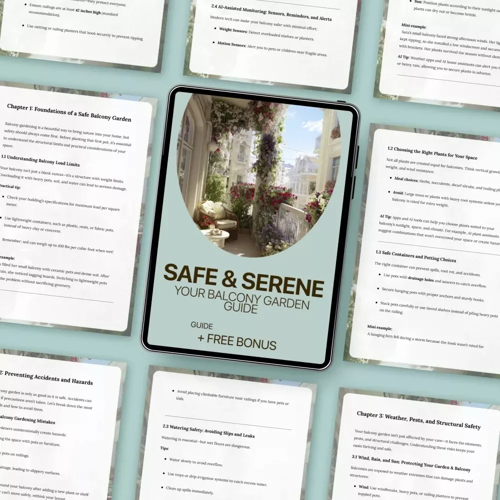 Safe & Serene: Your Balcony Garden Guide – Essential Balcony Garden Safety Tips for Peaceful, Beautiful Small-Space Gardening
