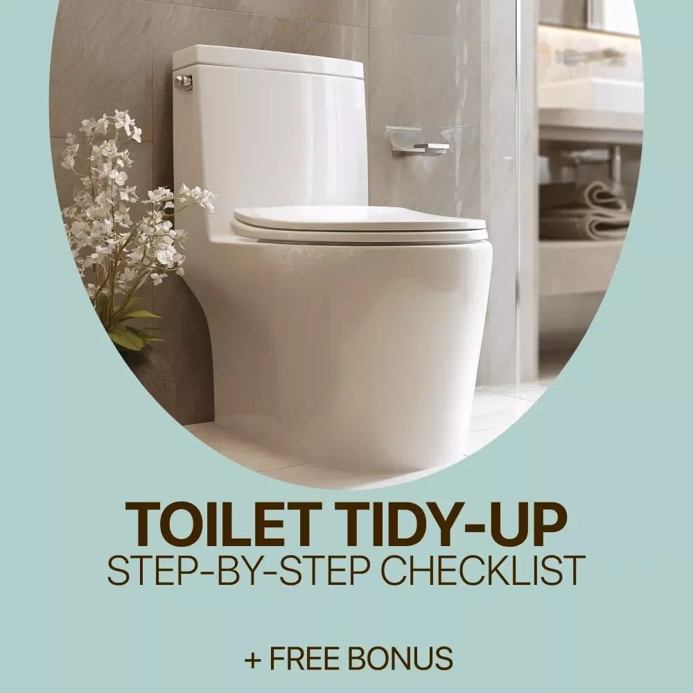 Toilet Tidy-Up: Step-by-Step Checklist | Toilet Area Cleaning Guide | Bathroom Cleaning Printable