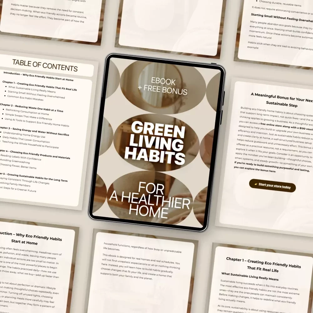 Green Living Habits for a Healthier Home: Eco Friendly Home Habits eBook for Sustainable Living