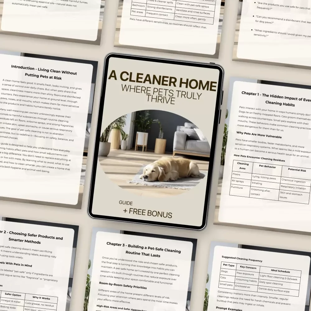 A Cleaner Home Where Pets Truly Thrive – Pet-Safe Cleaning Guide for Modern Homes | Simple Pet Safe Cleaning Habits for a Healthier Space
