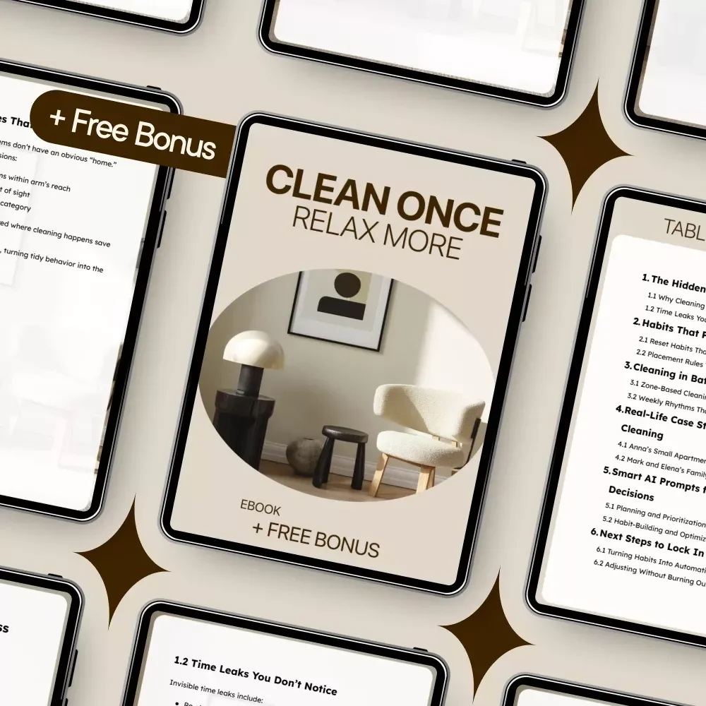 Clean Once, Relax More – Time-Saving Cleaning Guide, Simple Home Reset System, Stress-Free Cleaning Habits, Digital eBook Download