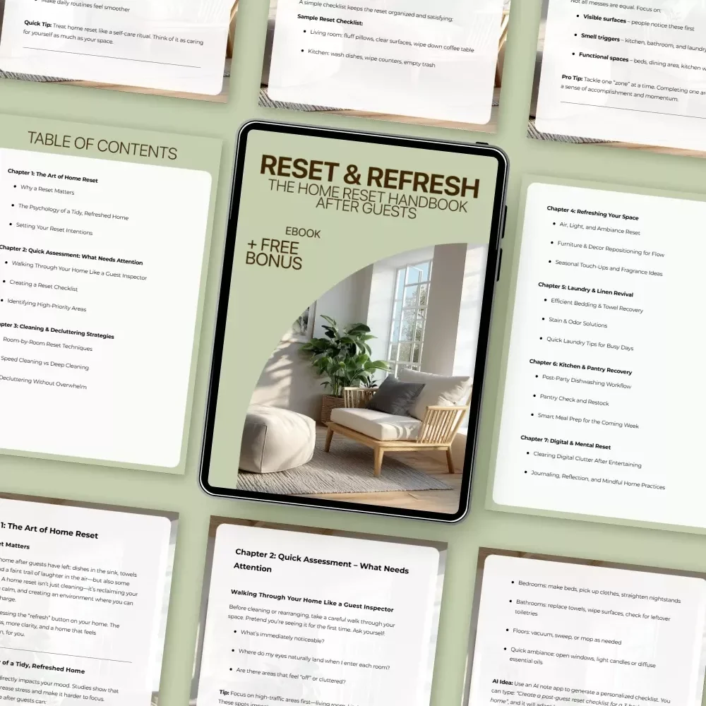 Reset & Refresh: The Home Reset Handbook After Guests – eBook Guide for a Tidy, Refreshed Home