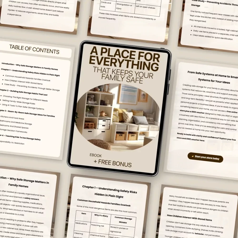 A Place for Everything That Keeps Your Family Safe - Safe Storage Ideas for Families eBook