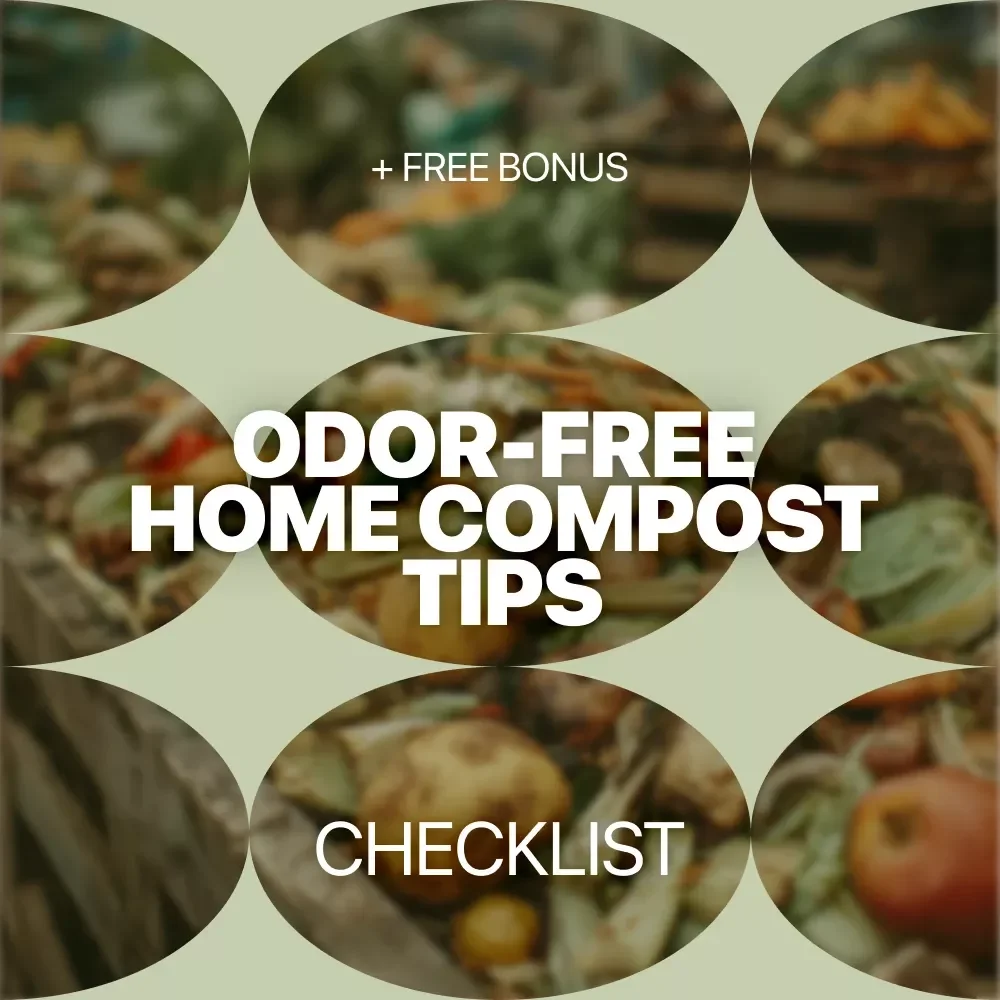 Odor-Free Home Compost Tips – Printable Checklist to Fix Home Compost Odor Causes | Easy Kitchen Composting Guide