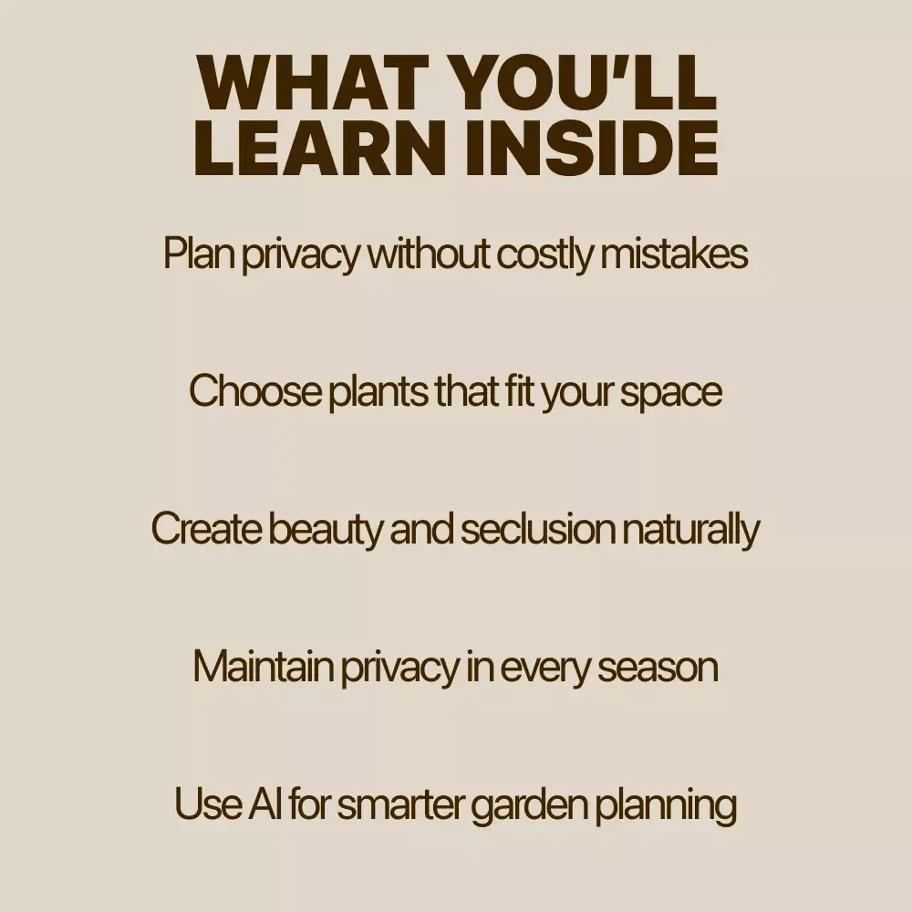 Nature’s Shield: Stylish Garden Privacy Tips | Garden Privacy with Plants Ideas eBook | Natural Screens, Smart AI Planning & Outdoor Design Guide