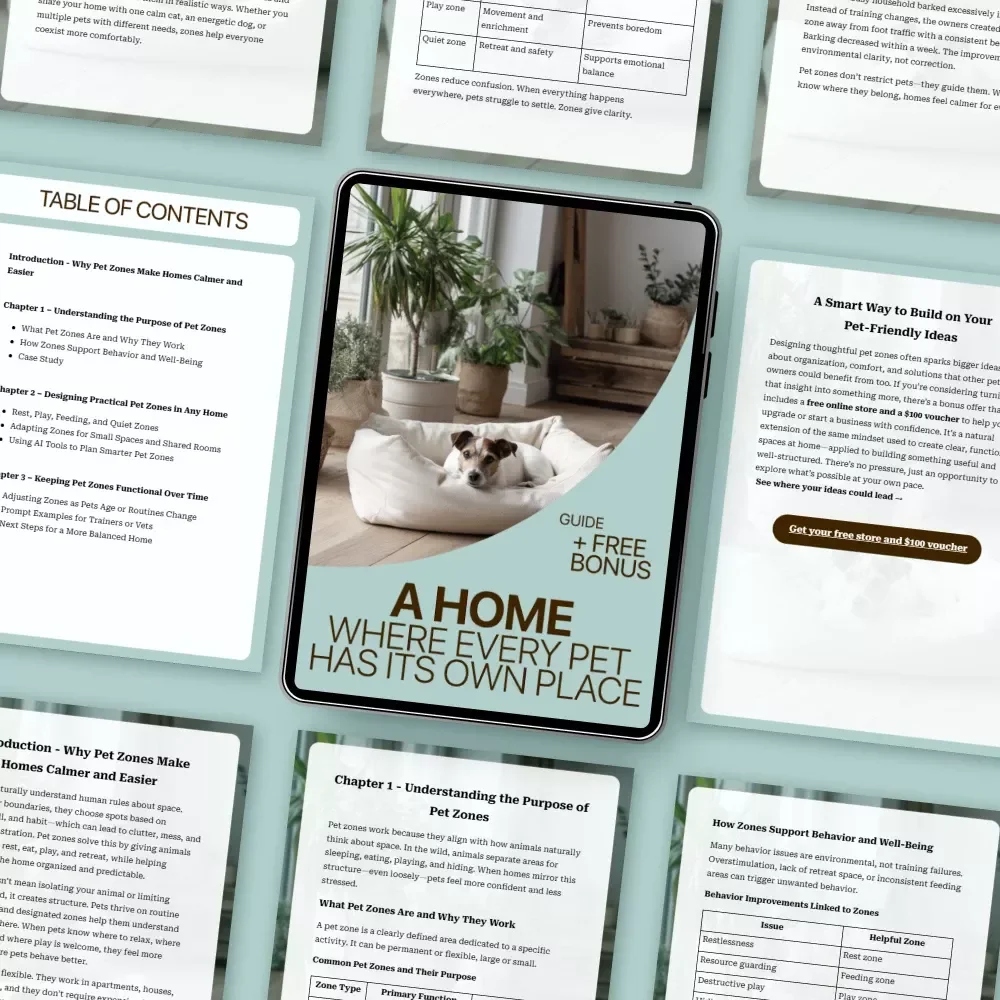 A Home Where Every Pet Has Its Own Place: Practical Pet Zones Ideas for Calmer, Happier Homes - eBook Guide