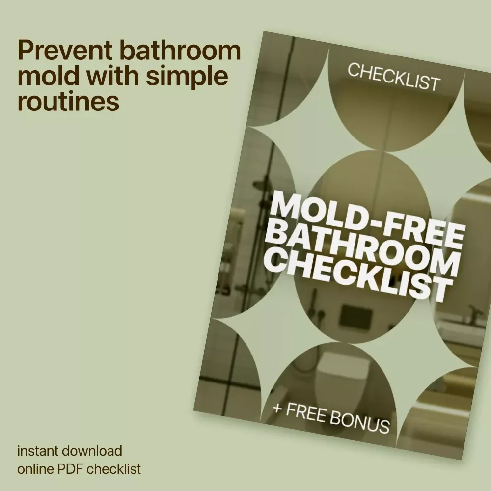 Mold-Free Bathroom Checklist – Bathroom Mold Prevention Printable, Daily & Weekly Cleaning Checklist, Moisture Control Guide for a Healthier Home