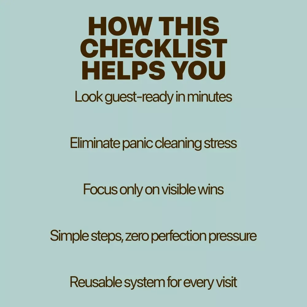 Guest-Ready Blitz | Emergency Guest Cleaning Guide, 10-Minute Speed Cleaning Checklist, Last-Minute Home Reset Digital Download