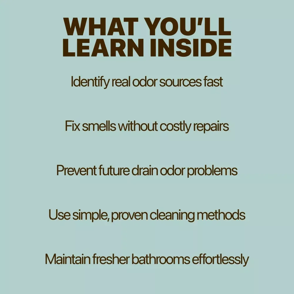 Banishing Bathroom Drain Odors – A Practical eBook Guide to Bathroom Drain Smell Causes, Easy Fixes, and Long-Term Prevention for a Fresher Home
