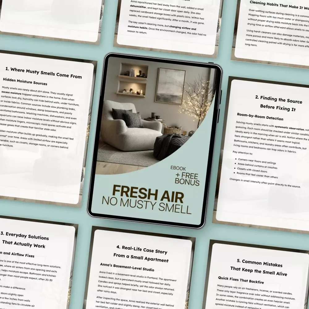 Fresh Air, No Musty Smell – Practical Musty Smell in Home Solutions eBook for Apartments, Basements & Small Spaces