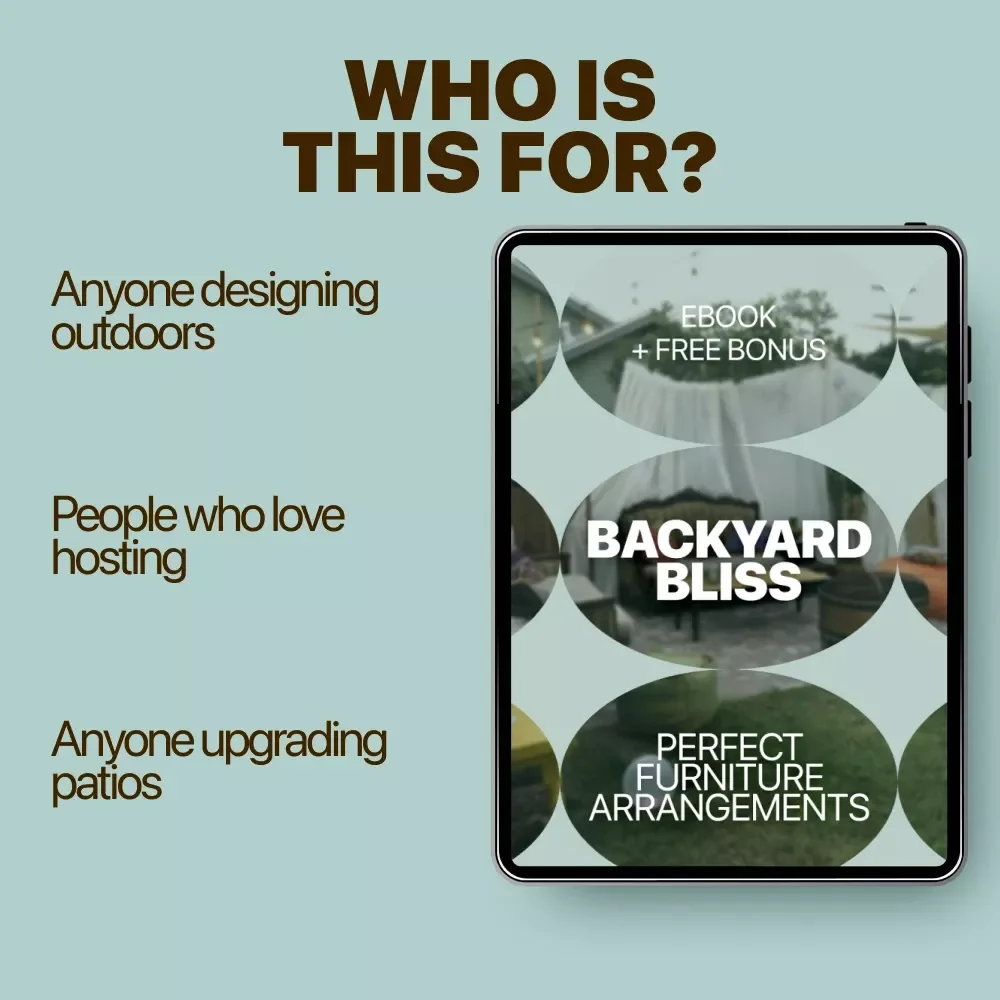 Backyard Bliss: Perfect Furniture Arrangements | Smart Layout Planning & home outdoor furniture arrangement ideas eBook for Stylish, Functional Outdoor Spaces