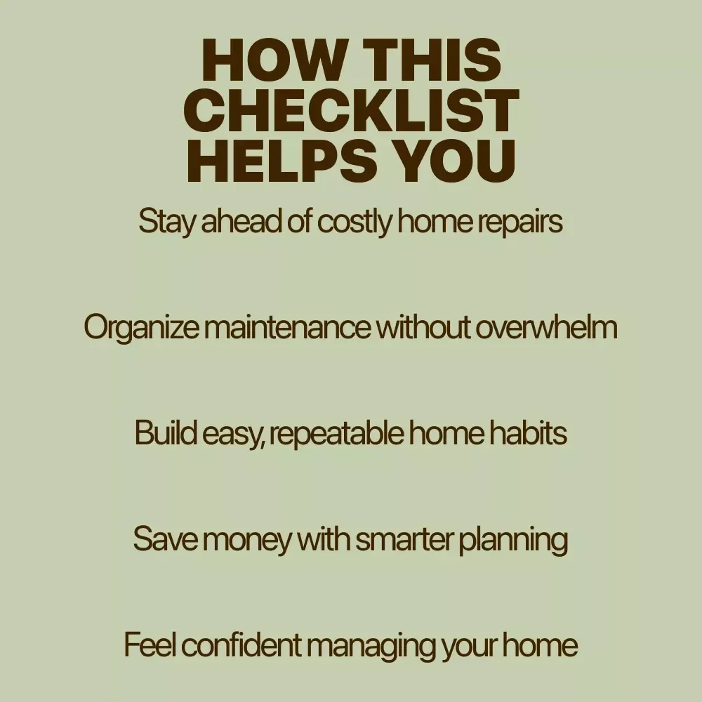 Home Care Hero List | Ultimate Home Maintenance Planning Tips Checklist | Digital Download for Stress-Free Home Upkeep