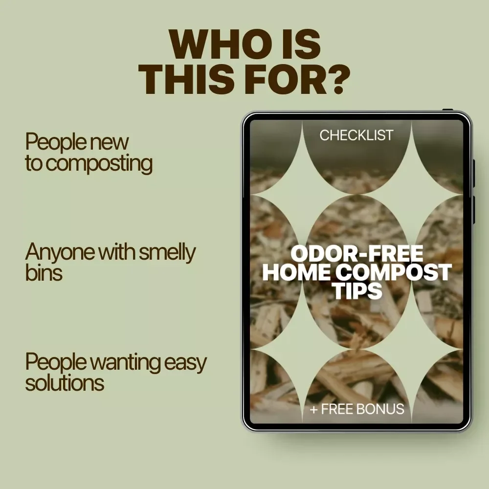 Odor-Free Home Compost Tips – Printable Checklist to Fix Home Compost Odor Causes | Easy Kitchen Composting Guide