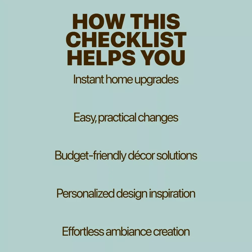 Fresh Home, Fast: A Simple Checklist for Small Changes that Make a Home Feel New