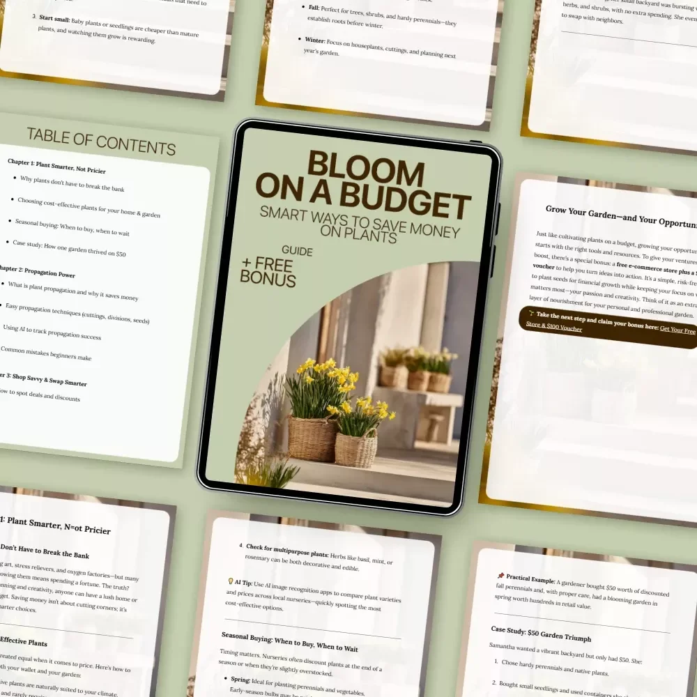 Bloom on a Budget: Smart Ways to Save Money on Plants | Digital Gardening Guide for Beginners & Plant Lovers | Learn how to save money on plants