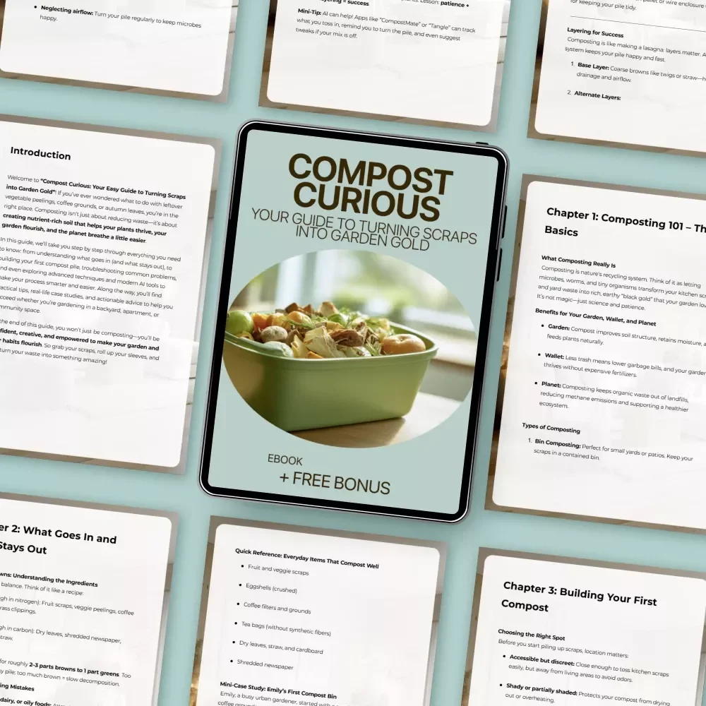 Compost Curious: Your Guide to Turning Scraps into Garden Gold | Beginner-Friendly eBook with Composting Basics Explained