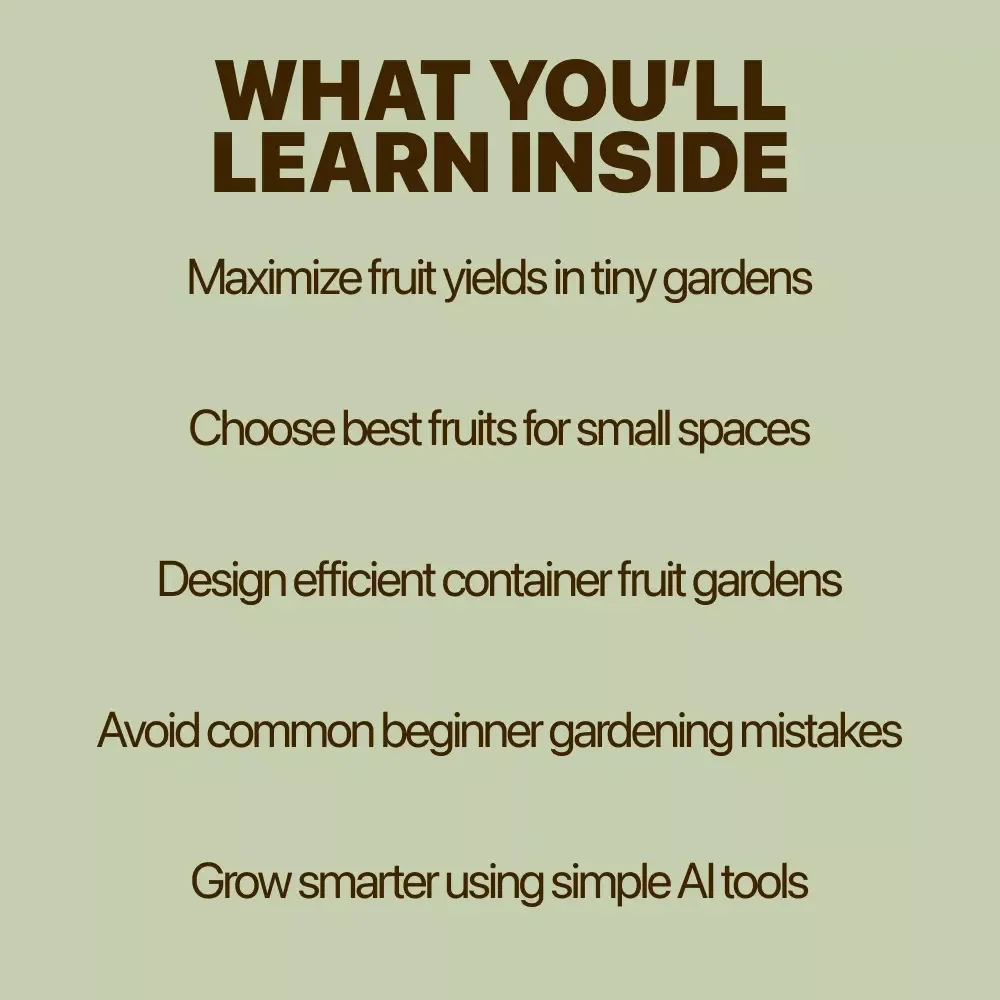 Smart Fruit Gardening for Small Spaces – Practical eBook Guide with Small Garden Fruit Ideas for Balconies, Patios & Tiny Yards