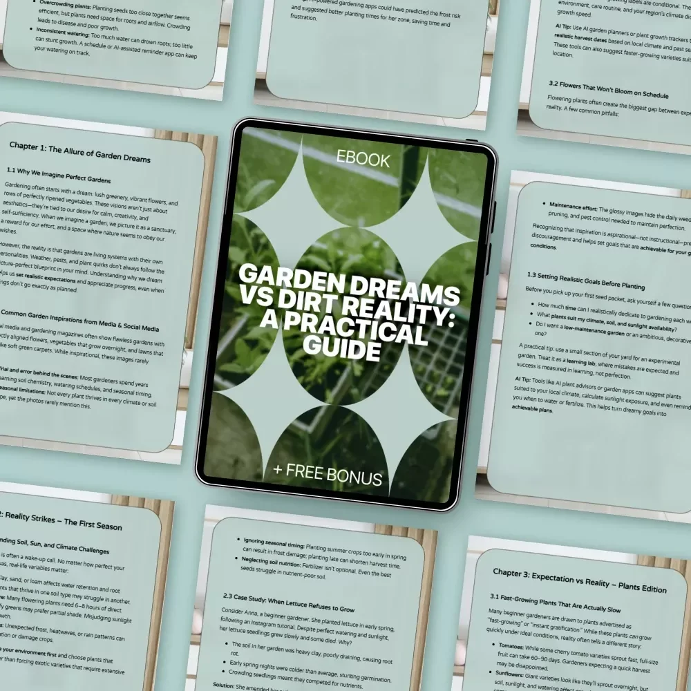 Garden Dreams vs Dirt Reality: A Practical Guide | Honest Gardening Ebook on Garden Expectations vs Reality for Beginners & Home Gardeners