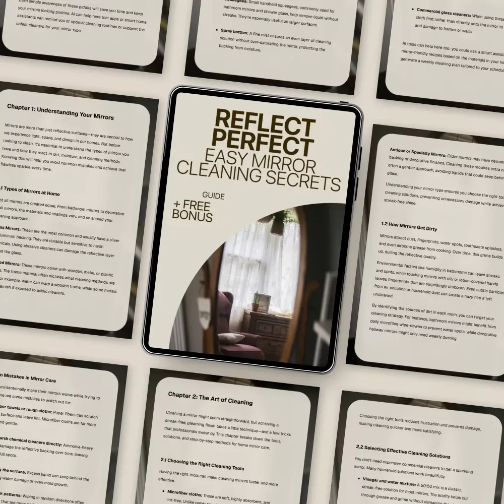 Reflect Perfect: Easy Mirror Cleaning Secrets – Home Mirror Cleaning Guide for Streak-Free Shine, Smudge-Free Bathrooms & Smart Cleaning Tips