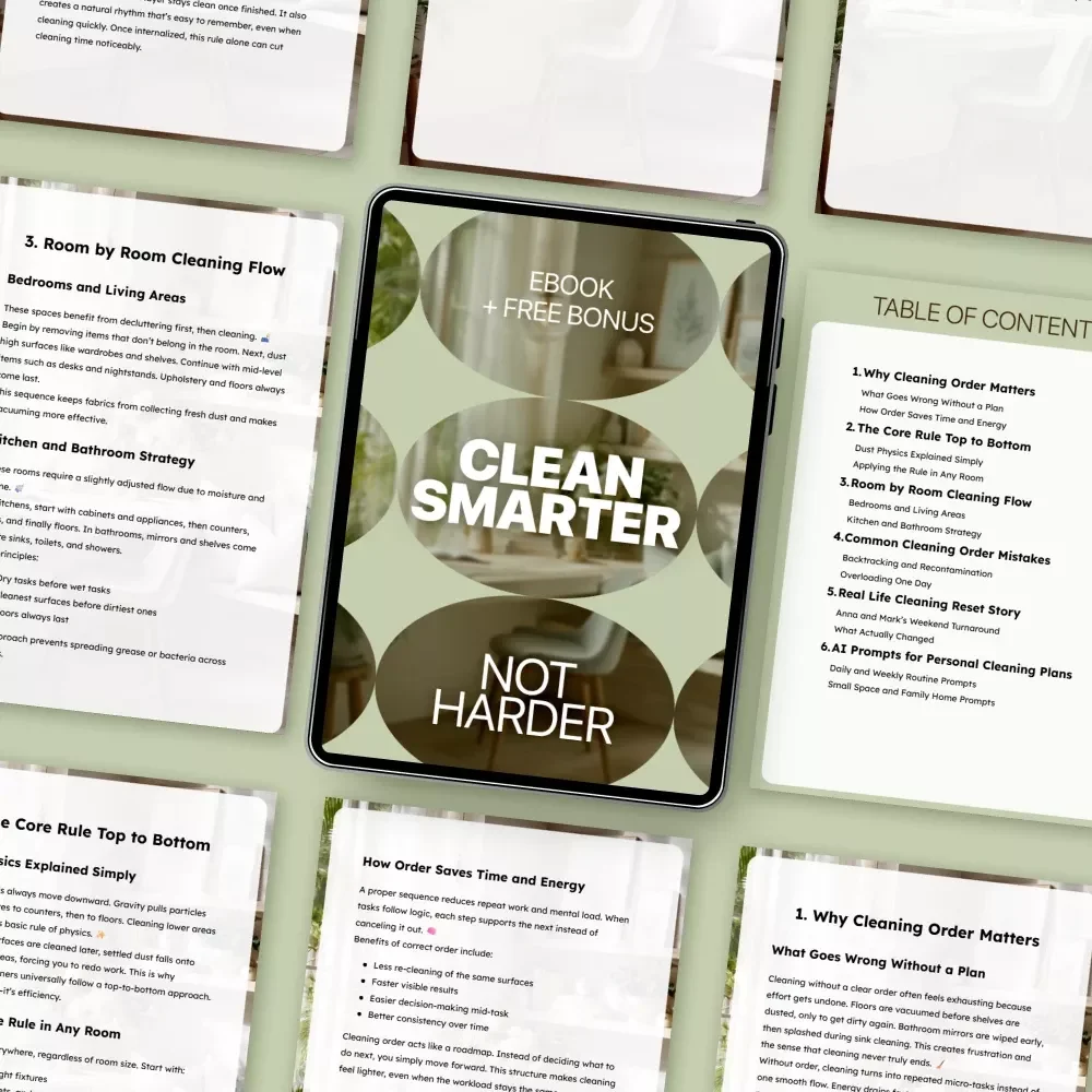 Clean Smarter, Not Harder: The Ultimate Guide to Efficient and Effective Cleaning with Room-by-Room Strategies, Tips, and AI Prompts