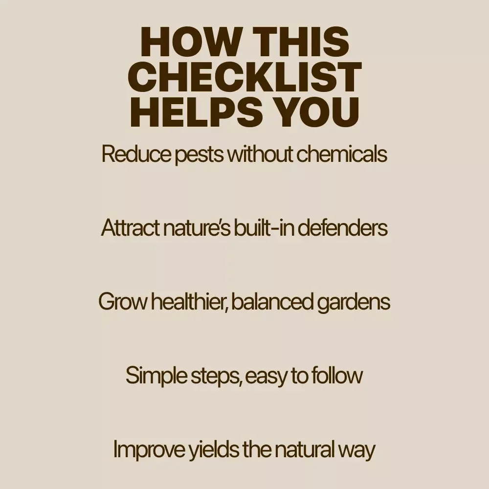 Natural Pest Predator Checklist for a Thriving Garden | Organic Gardening Guide | Natural Pest Predators | Printable Digital Download