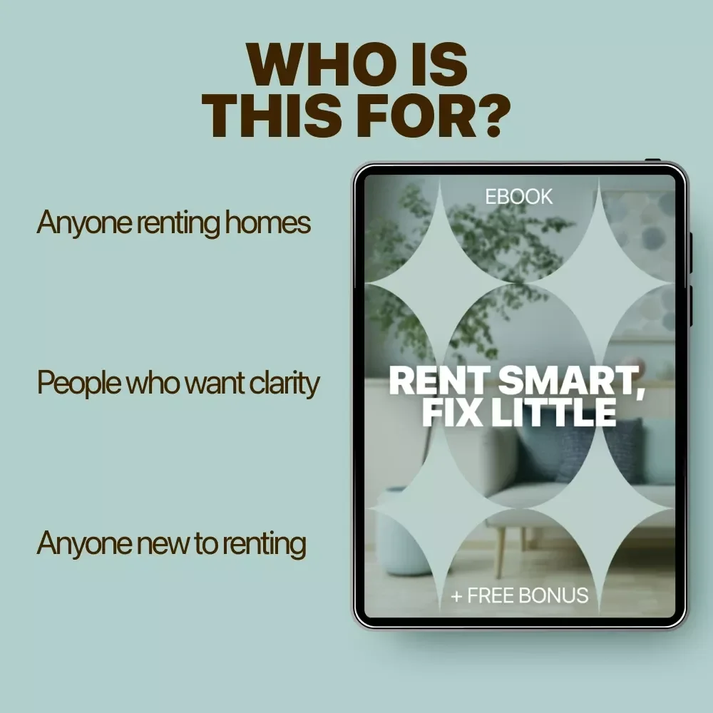 Rent Smart, Fix Little | Practical Ebook for Home Maintenance for Renters | Simple Guide to Rental Repairs, Lease Know-How & Deposit Protection