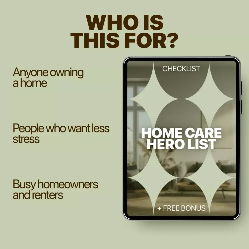 Home Care Hero List | Ultimate Home Maintenance Planning Tips Checklist | Digital Download for Stress-Free Home Upkeep
