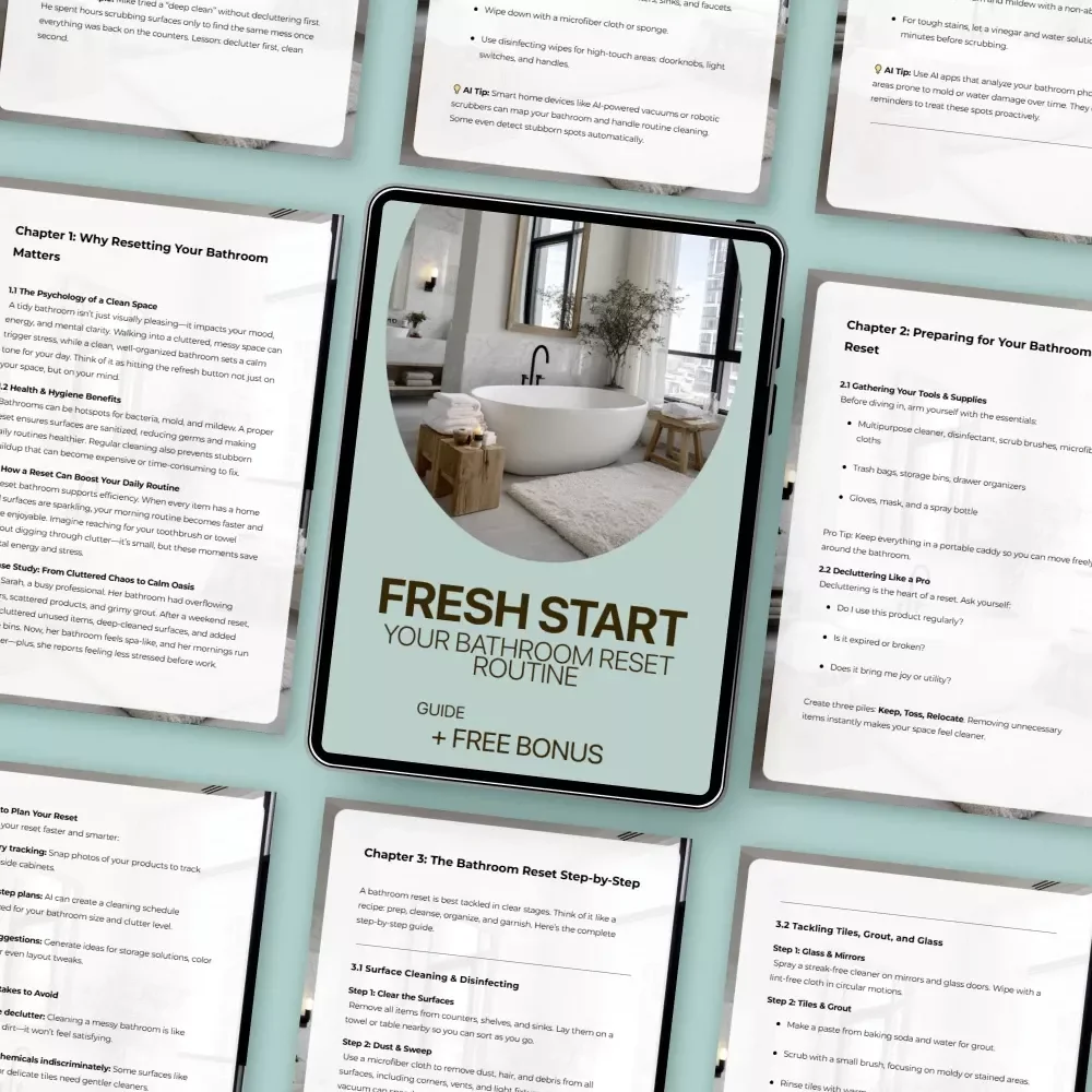Fresh Start: Your Bathroom Reset Routine | Easy Bathroom Reset Routine Guide for a Clean, Calm & Organized Space