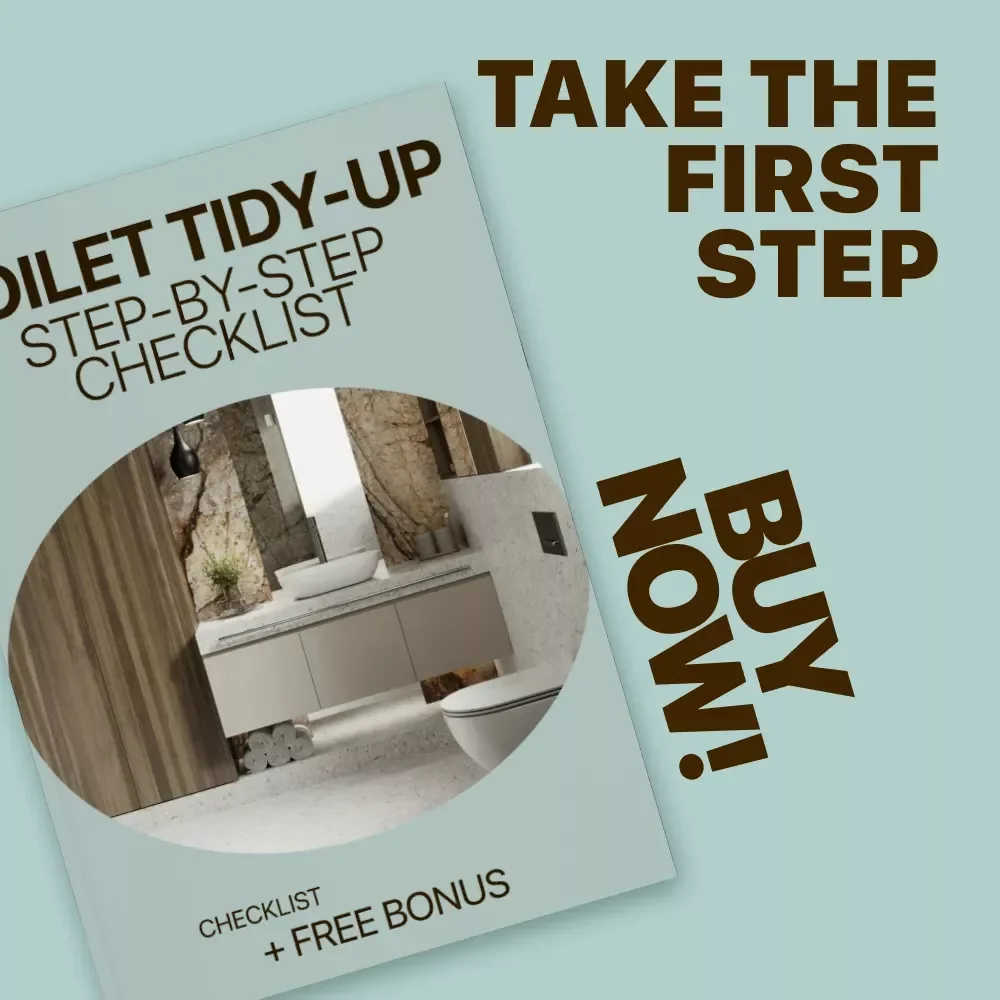 Toilet Tidy-Up: Step-by-Step Checklist | Toilet Area Cleaning Guide | Bathroom Cleaning Printable