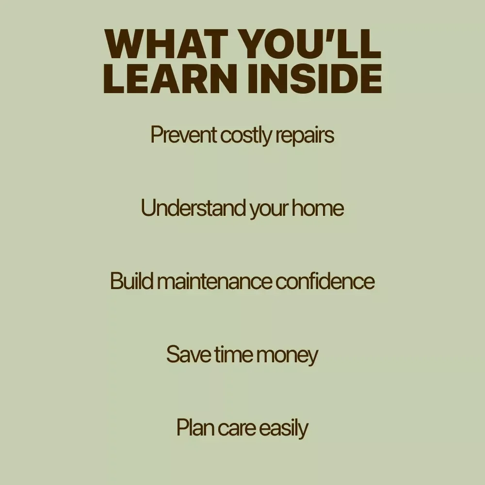 Home Care Made Simple | Beginner-Friendly Home Maintenance eBook | Home Maintenance Basics for Beginners