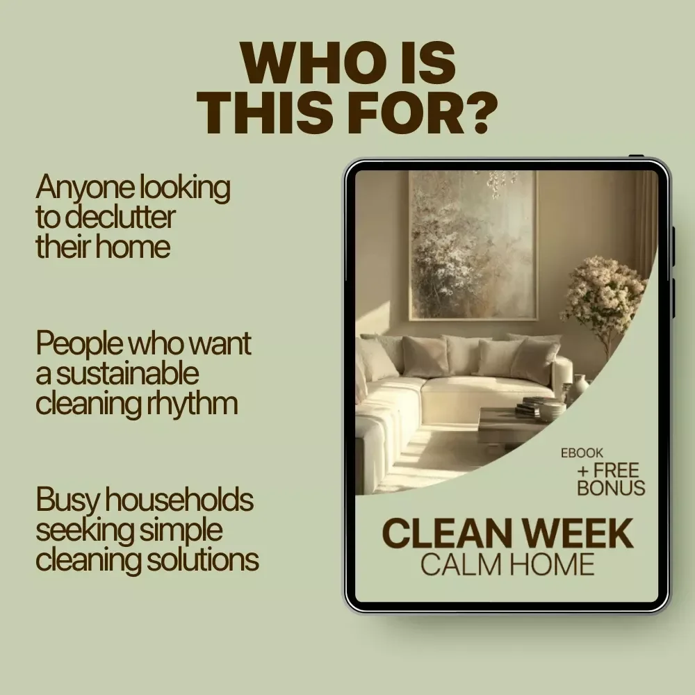 Clean Week, Calm Home: A Weekly Home Cleaning Schedule eBook for Stress-Free Living