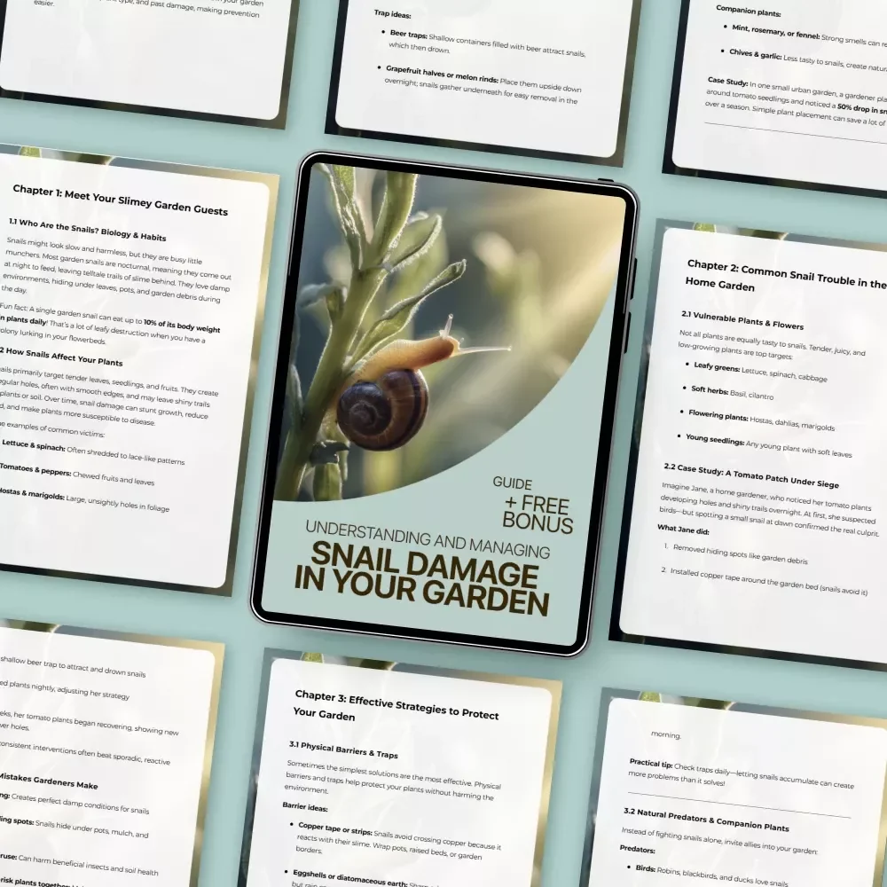 Understanding and Managing Snail Damage in Your Garden – Practical Guide to Identify Snail Damage on Plants, Protect Vegetables & Flowers, and Restore a Healthy Home Garden