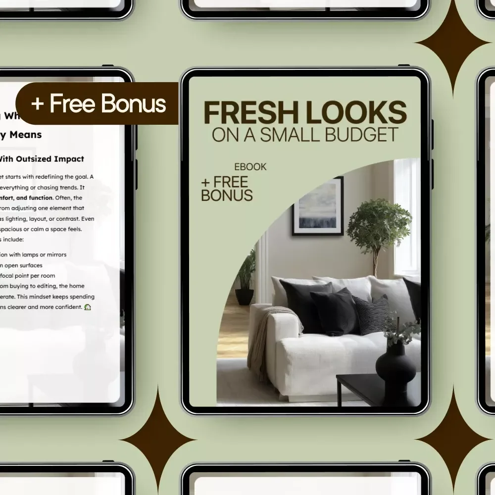 Fresh Looks on a Small Budget – Easy Home Refresh eBook with Cheap Ways to Refresh a Home, Smart Styling Ideas, and Practical DIY Inspiration