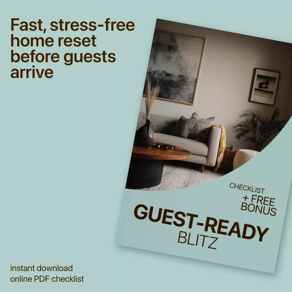 Guest-Ready Blitz | Emergency Guest Cleaning Guide, 10-Minute Speed Cleaning Checklist, Last-Minute Home Reset Digital Download