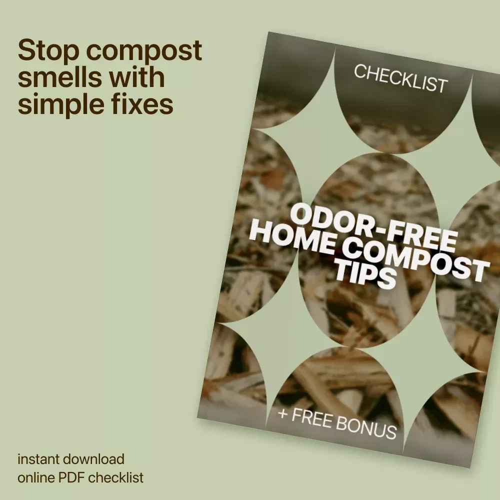 Odor-Free Home Compost Tips – Printable Checklist to Fix Home Compost Odor Causes | Easy Kitchen Composting Guide