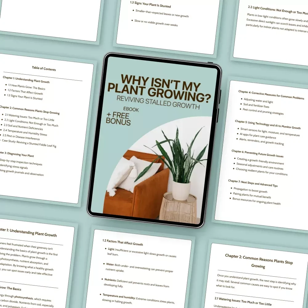 Why Isn’t My Plant Growing? Reviving Stalled Growth | Plant Not Growing Why eBook Guide for Houseplant Care, Growth Fixes & Healthy Plants