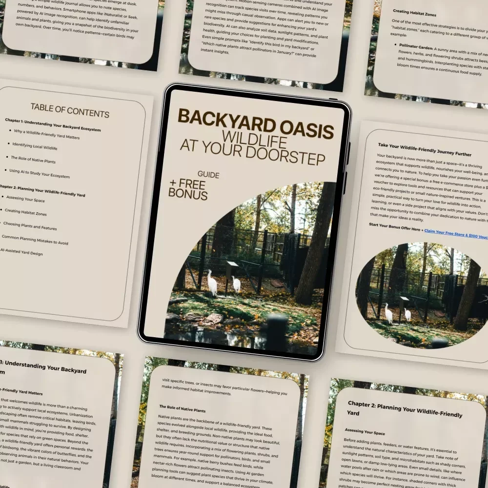 Backyard Oasis: Wildlife at Your Doorstep – Home Wildlife Friendly Yard Guide, Backyard Habitat Planning eBook, Nature-Loving Garden Checklist