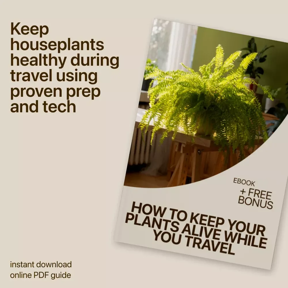 How to Keep Your Plants Alive While You Travel – Vacation Plant Care eBook | Plants That Survive Vacations Guide for Busy Plant Lovers