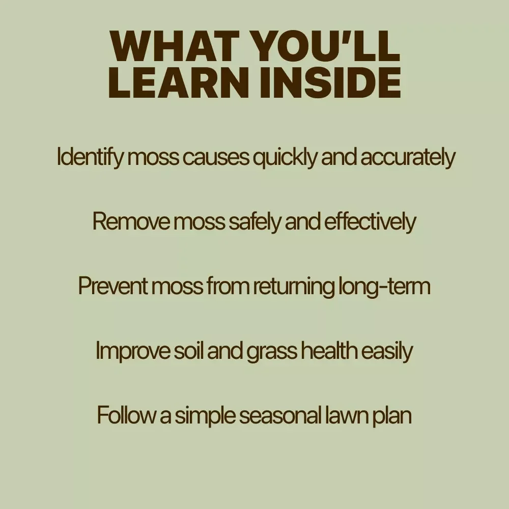 The Smart Guide to Moss-Free Lawns | Home Lawn Moss Problems Explained | Easy Lawn Care eBook for Healthier Grass